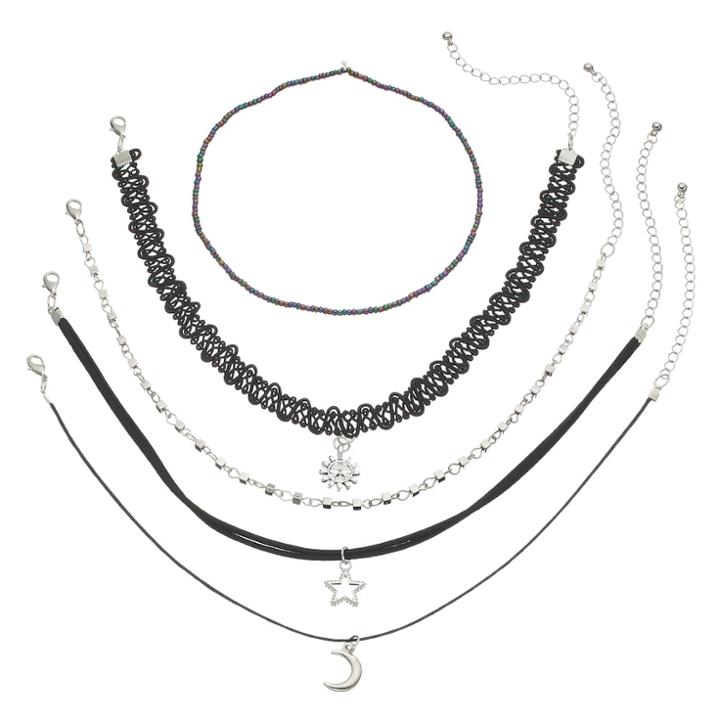 Mudd&reg; Celestial Choker Necklace Set, Teens, Black