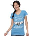 Juniors' Harry Potter Waiting On My Letter To Hogwarts Graphic Tee, Teens, Size: Small, Blue