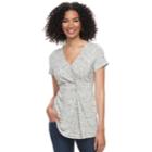 Maternity A:glow Twist Nursing Tee, Women's, Size: S-mat, Natural