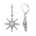 Simply Vera Vera Wang Starburst Nickel Free Drop Earrings, Women's, Silver