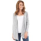 Women's Apt. 9&reg; Marled French Terry Cardigan, Size: Xlrg Av/rg, Light Grey