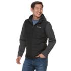 Men's Columbia Oyanta Trail Thermal Coil Colorblock Hooded Hybrid Jacket, Size: Small, Grey (charcoal)
