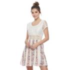 Juniors' Liberty Love Lace & Floral Skater Dress, Teens, Size: Large, Beige