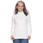 Women's Croft & Barrow&reg; Essential Turtleneck Top, Size: Xxl, White