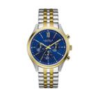 Caravelle New York By Bulova Men's Two Tone Stainless Steel Chronograph Watch - 45a131, Multicolor