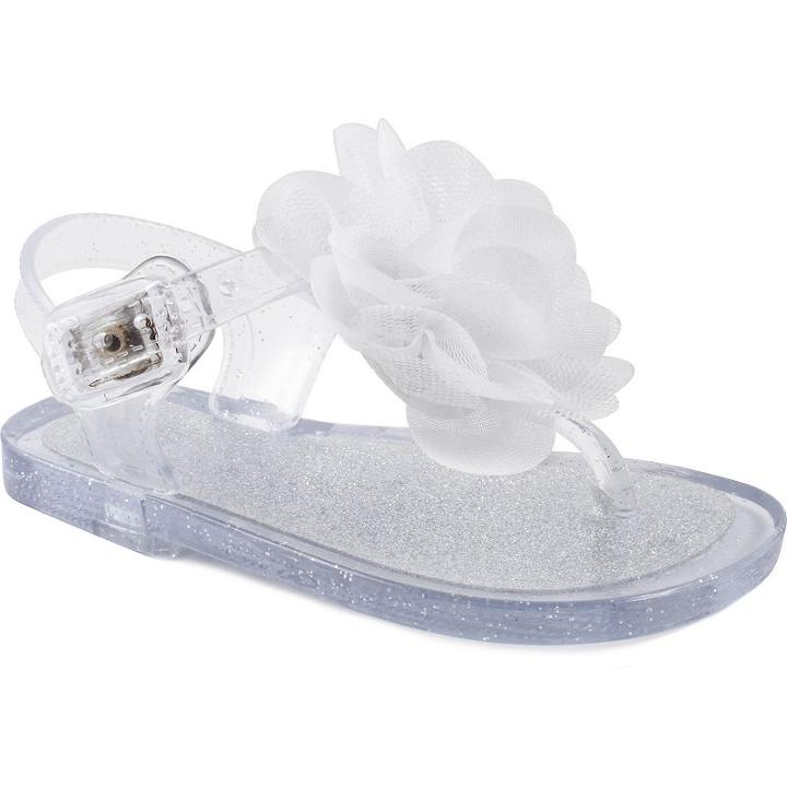 Baby Girl Wee Kids Flower Jelly Crib Sandals, Size: 4, Multicolor