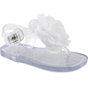 Baby Girl Wee Kids Flower Jelly Crib Sandals, Size: 4, Multicolor