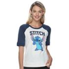 Disney's Stitch Juniors' Tongue Out Sweatshirt, Teens, Size: Xs, White Oth