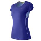 Women's New Balance Accelerate Scoopneck Running Tee, Size: Small, Drk Purple