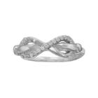 Primrose Sterling Silver Cubic Zirconia Infinity Ring, Women's, Size: 7, Grey