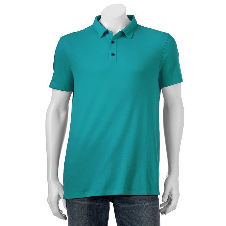 Big & Tall Apt. 9&reg; Solid Modern-fit Polo, Men's, Size: 2xb, Blue (navy)