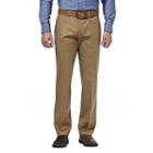 Men's Haggar Premium No Iron Khaki Stretch Classic-fit Flat-front Pants, Size: 32x32, Beig/green (beig/khaki)