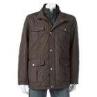 Men's Towne Quilted Field Coat, Size: Small, Dark Brown