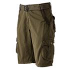 Men's Xray Belted Cargo Shorts, Size: 34, Dark Green