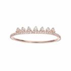 Lc Lauren Conrad 10k Rose Gold 1/5 Carat T.w. Diamond Crown Ring, Women's, Size: 8, White