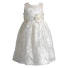 Youngland Glittery Floral Organza Dress - Girls 4-6x, Size: 4, Pink