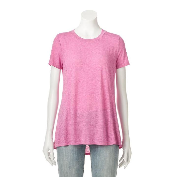 Women's Sonoma Goods For Life&trade; Crewneck Tee, Size: Small, Dark Pink