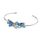 Lc Lauren Conrad Simulated Crystal Cluster Cuff Bracelet, Women's, Blue