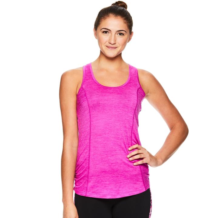 Women's Gaiam Hatha Ruched Yoga Tank, Size: Small, Green