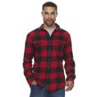 Men's Sonoma Goods For Life&trade; Plaid Flannel Button-down Shirt, Size: Medium, Dark Red