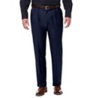 Men's Haggar Premium Comfort Stretch Classic-fit Pleated Dress Pants, Size: 36x30, Blue