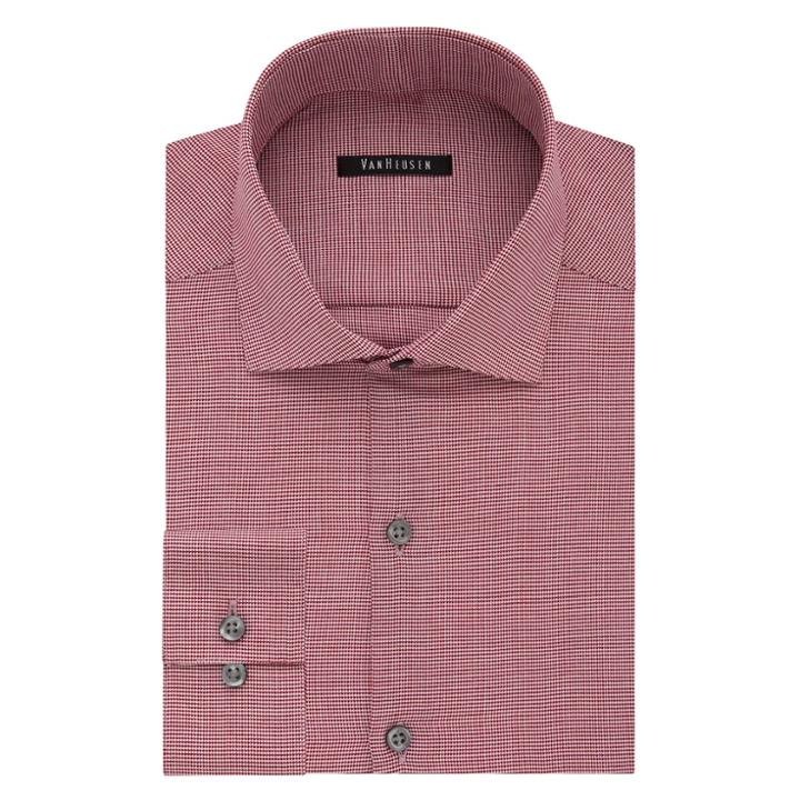 Men's Van Heusen Slim-fit Wrinkle-free Dress Shirt, Size: Xl-34/35, Med Red