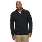 Big & Tall Croft & Barrow&reg; Classic-fit Easy-care Quarter-zip Pullover, Men's, Size: 3xb, Black