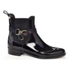 Henry Ferrera Survivor Women's Chelsea Water-resistant Ankle Strap Rain Boots, Size: 6, Black