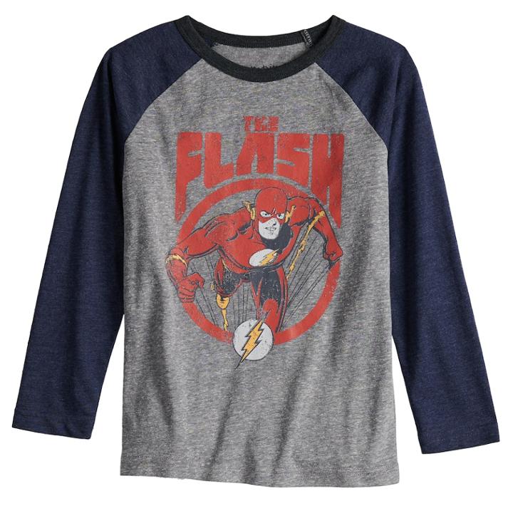 Boys 4-12 Jumping Beans&reg; Dc Comics The Flash Raglan Graphic Tee, Size: 7, Oxford