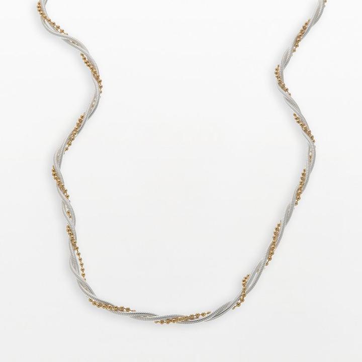 Napier Two Tone Twist Chain Necklace - 18-in, Women's, Multicolor