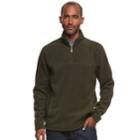 Men's Croft & Barrow&reg; Arctic Fleece Quarter-zip Pullover, Size: Medium, Green