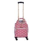 Jenni Chan Aria Snowflake 15-inch Spinner Luggage Tote, Adult Unisex, Size: Xs Carryon, Red