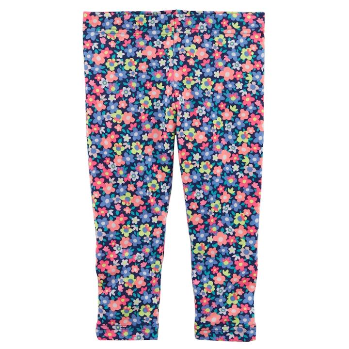 Girls 4-6x Carter's Floral Capri Leggings, Size: 4-5, Print