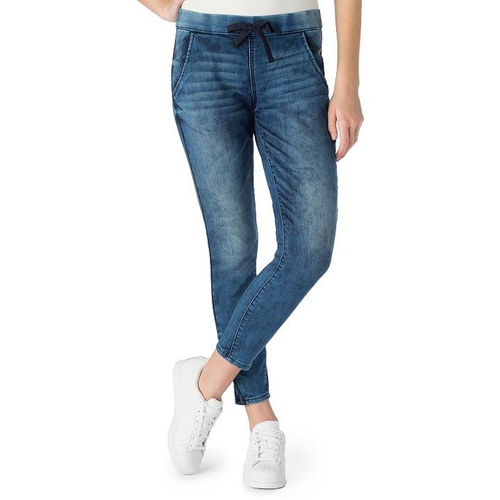 Juniors' Denizen From Levi's Zipper Cuff Moto Jogger Jeans, Teens, Size: 0, Blue