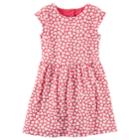 Girls 4-8 Carter's Heart Cutout Printed Dress, Size: 6-6x, Print