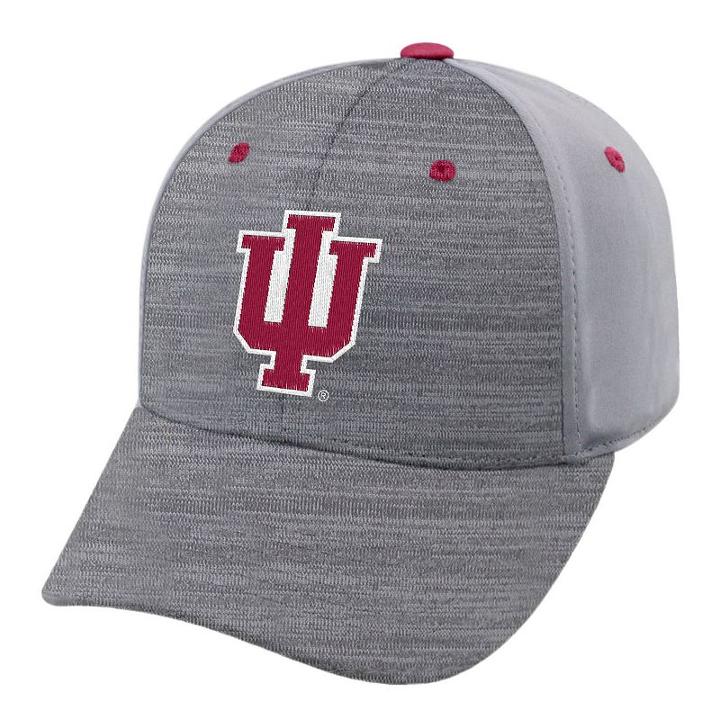 Adult Indiana Hoosiers Steam Performance Adjustable Cap, Men's, Med Grey