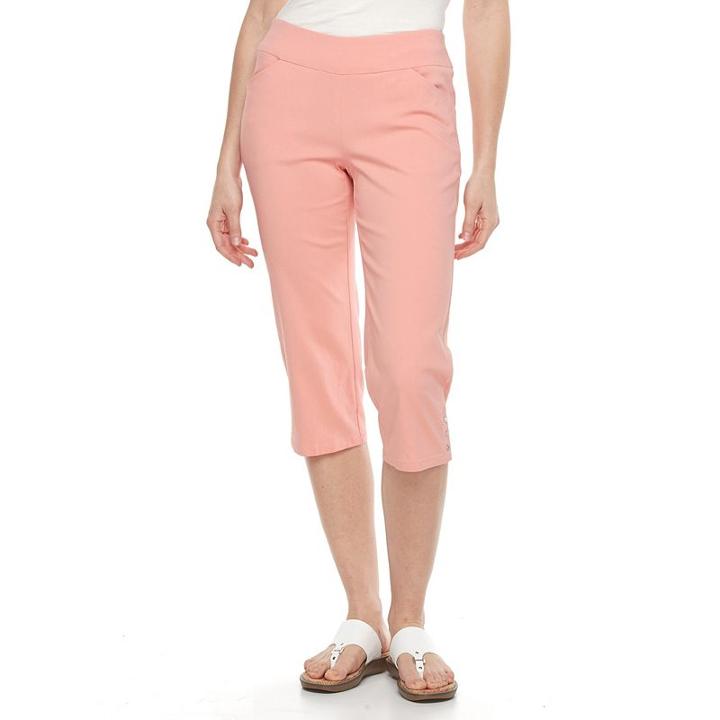 Women's Napa Valley Pull On Capris, Size: 12, Lt Orange