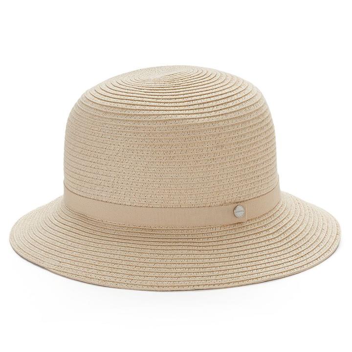 Chaps Ribbon Cloche Hat, Women's, Med Brown
