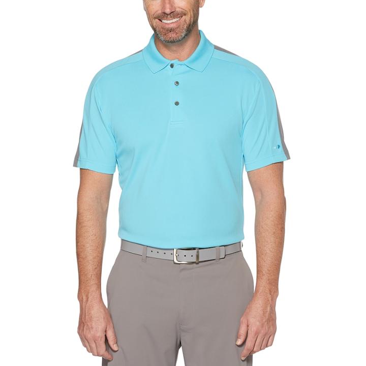 Men's Grand Slam Colorblock Polo, Size: Small, Blue