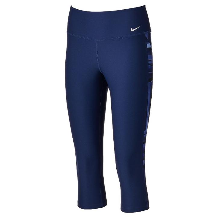 Women's Nike Power Training Dri-fit Capris, Size: Large, Med Blue
