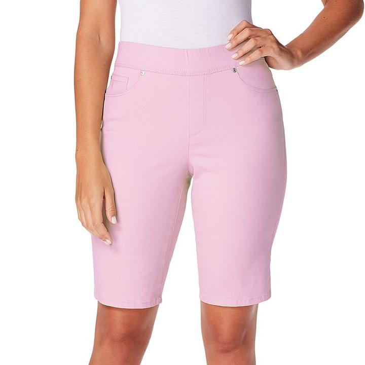 Women's Gloria Vanderbilt Avery Bermuda Shorts, Size: 10, Pink