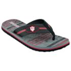 Men's Indiana Hoosiers Striped Flip Flop Sandals, Size: Xl, Black