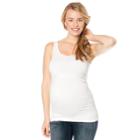 Maternity Oh Baby By Motherhood&trade; Ruched Seamless Tank, Women's, Size: S-m, White