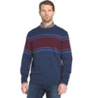 Men's Izod Regular-fit Striped Wool-blend Crewneck Sweater, Size: Xl, Turquoise/blue (turq/aqua)