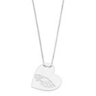 Sterling Silver Philadelphia Eagles Heart Pendant Necklace, Women's, Size: 18, Grey