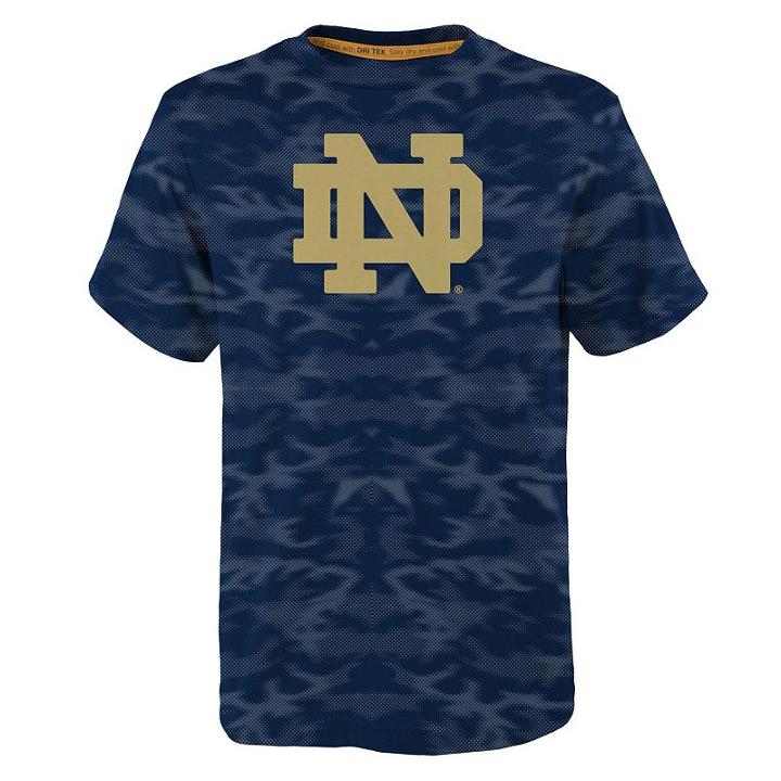 Boys 4-7 Notre Dame Fighting Irish Vector Dri-tek Tee, Size: L 7, Blue (navy)