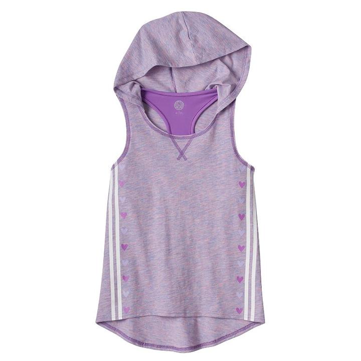 Girls 7-16 & Plus Size So&reg; Hooded Tank Top With Removable Built-in Bra, Girl's, Size: 18 1/2, Med Purple