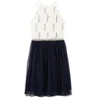 Girls 7-16 Speechless Glitter Lace Halter & Tulle Skirt Dress, Girl's, Size: 16, White