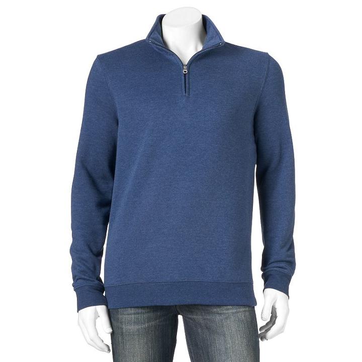Big & Tall Croft & Barrow&reg; Classic-fit Fleece Quarter-zip Pullover, Men's, Size: 3xb, Dark Blue