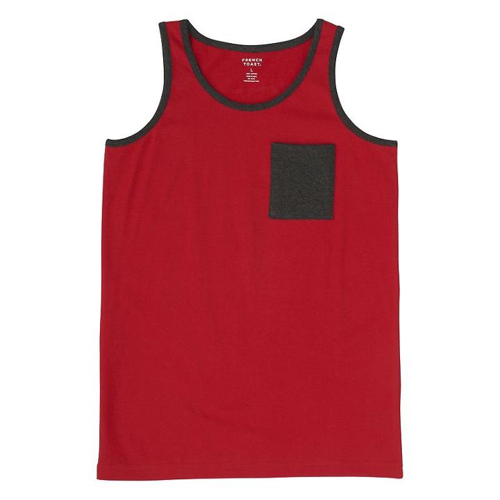 Boys 8-20 French Toast Pocket Tank, Boy's, Size: Large, Red